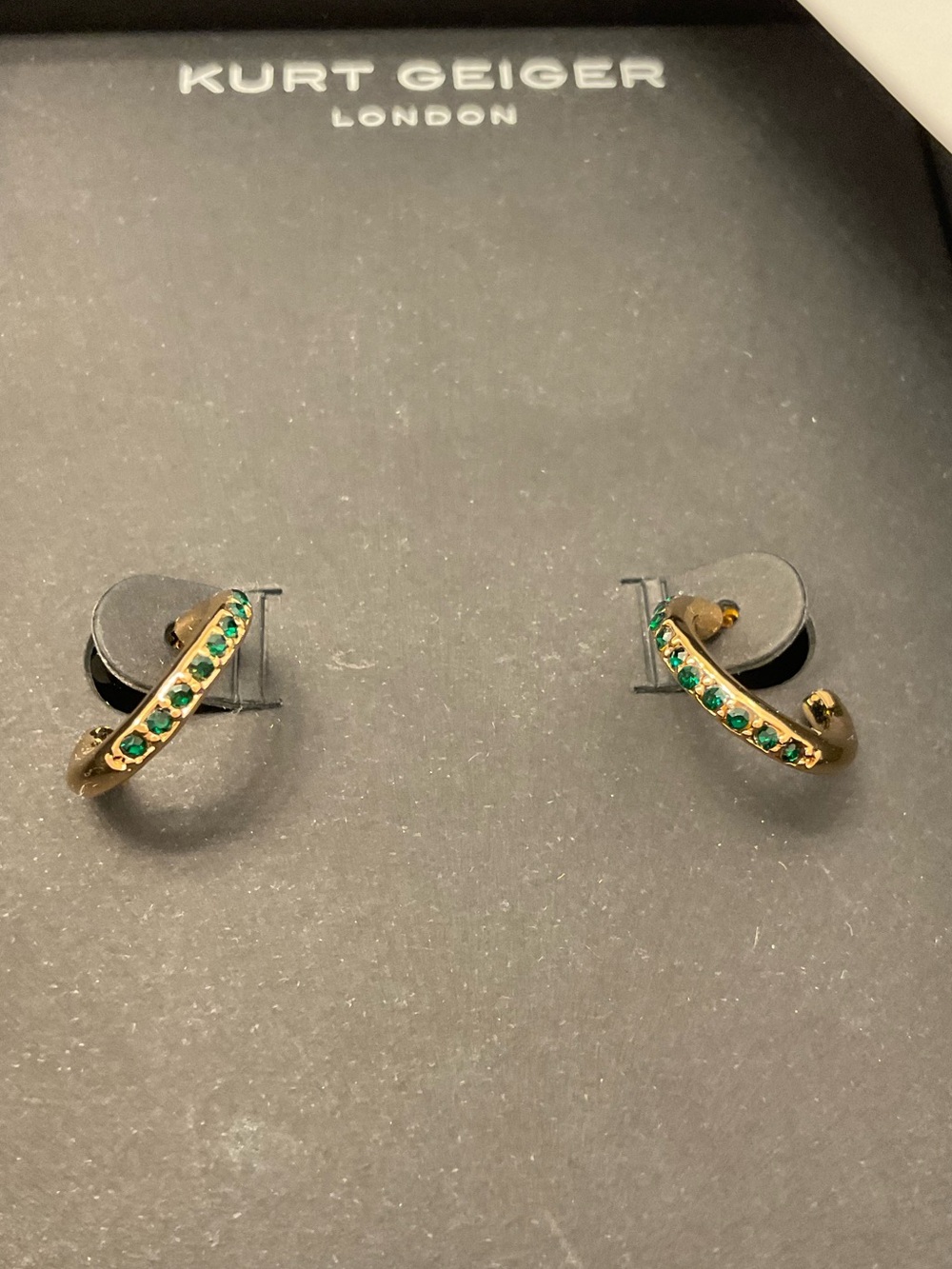 NIB Kurt Geiger London Pavé Crystal Mini
Huggie Hoop Earrings